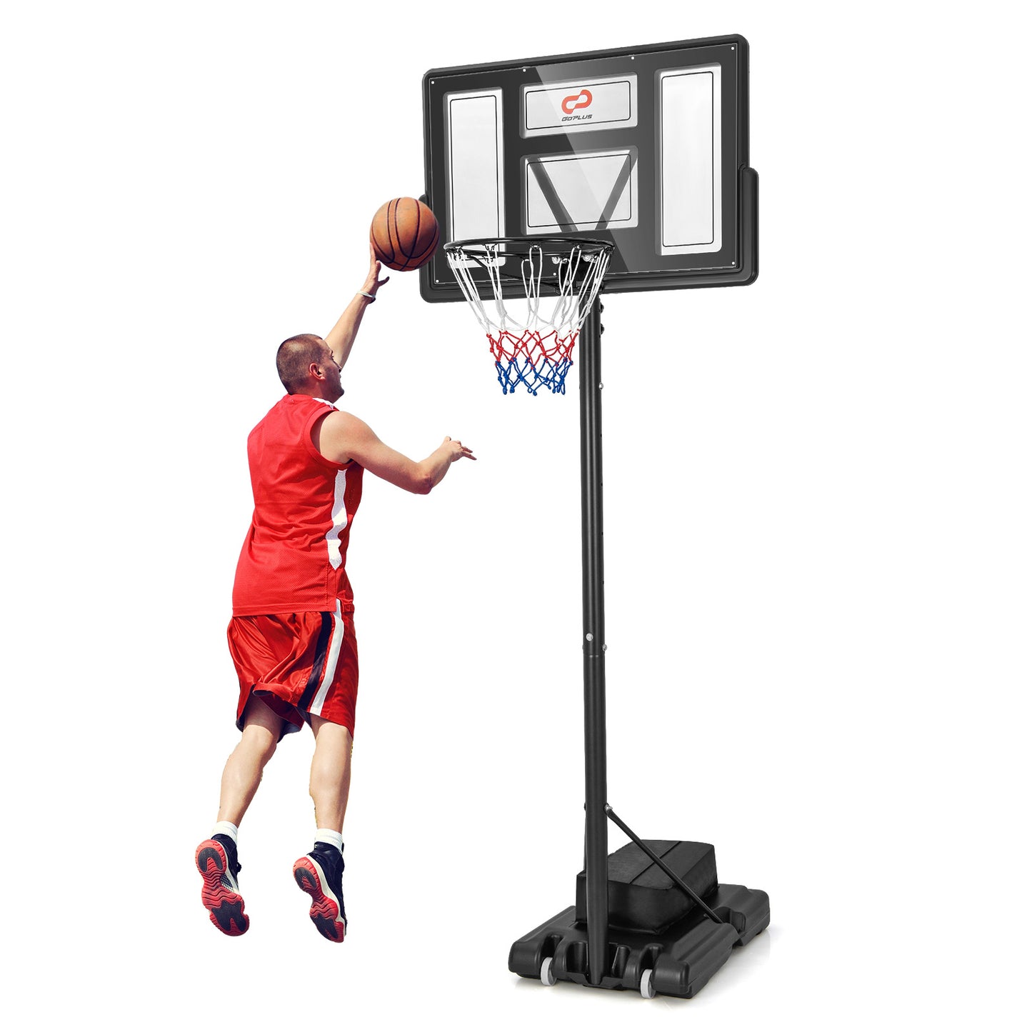 Infans Portable Basketball Hoop 11-Level Height Adjustable Basketball Hoop & Goal