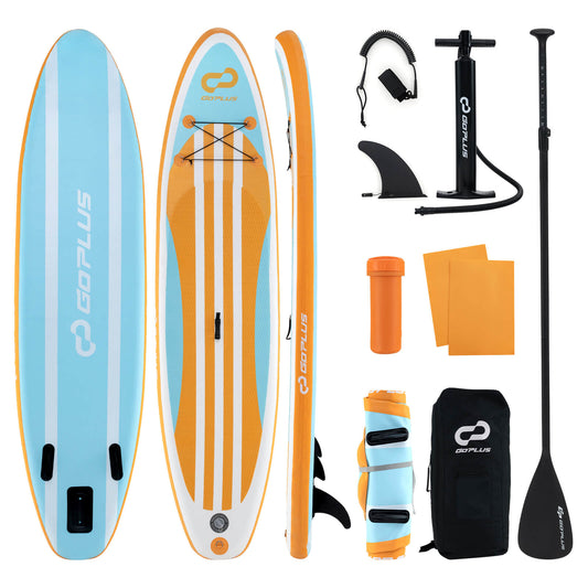 Infans 11?¡¥ x 30inch x 6inch Inflatable Stand Up Paddle Board w/3 Fins Backpack Non-slip Deck