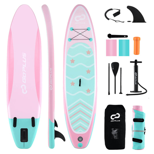 Infans Inflatable Stand up Paddle Board iSUP Board Accessories w/ 3 Fins Backpack