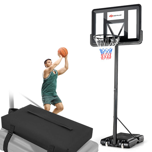 Infans Portable Basketball Hoop Stand Adjustable Height W/Shatterproof Sandbag Wheels