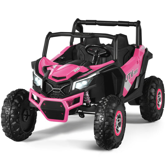 Infans 12V Electric Kids Ride-On Car 2-Seater SUV UTV w/ Remote Pink