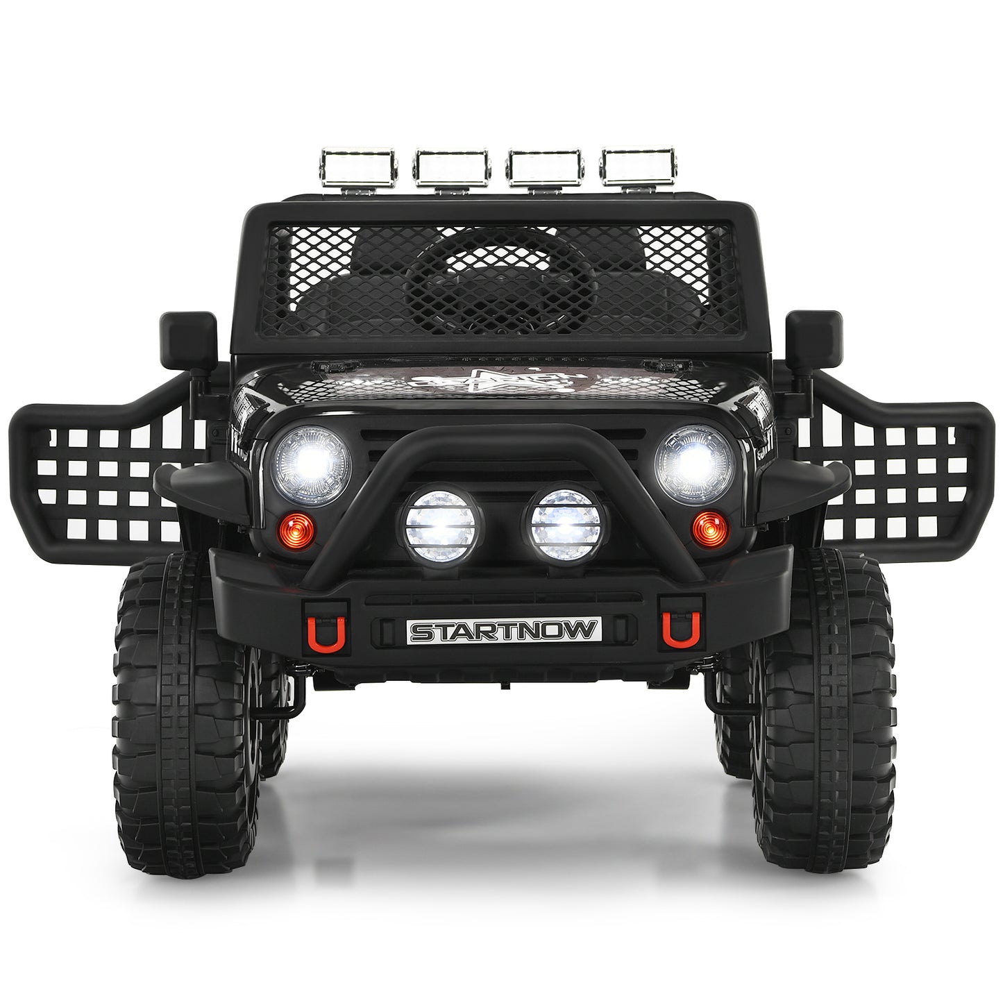 Infans 12V Kids Ride On Truck Remote Control Electric Car w/Lights&Music Black