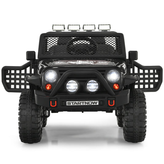 Infans 12V Kids Ride On Truck Remote Control Electric Car w/Lights&Music Black