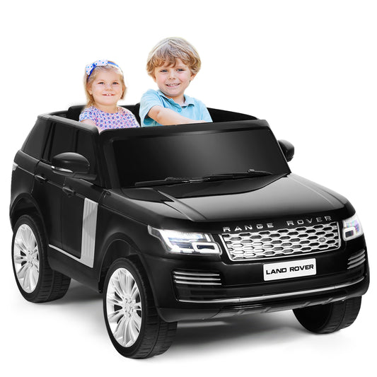 Infans 2*12V 2-Seater Licensed Land Rover Kids Ride On Car 4WD w/ Remote Black