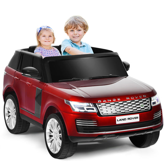 Infans 2*12V 2-Seater Licensed Land Rover Kids Ride On Car 4WD w/ Remote Red