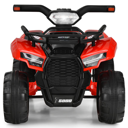 Infans 6V Kids ATV Quad Electric Ride On Car Toy Toddler w/LED Light&MP3 Rose