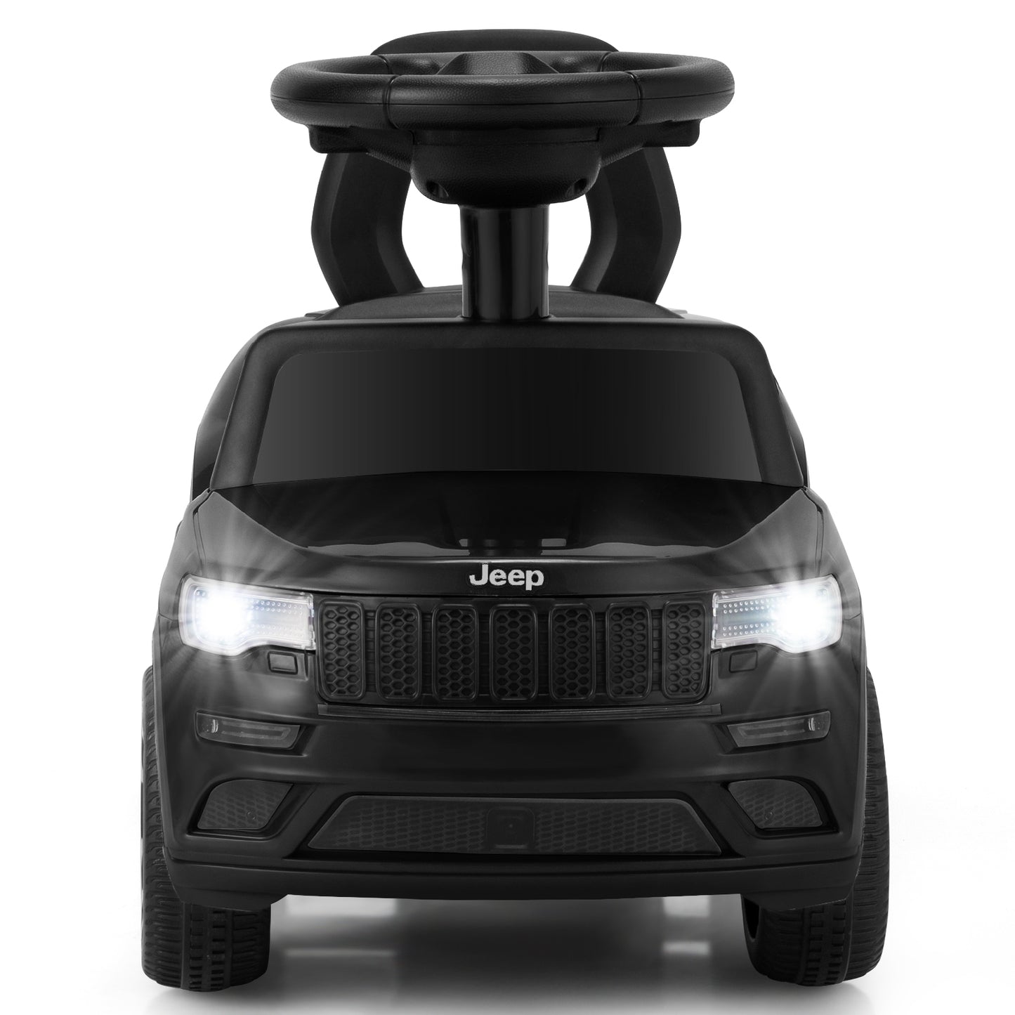 Infans Licensed Jeep Ride on Car Foot to Floor Push Car w/ Under Seat Storage Black