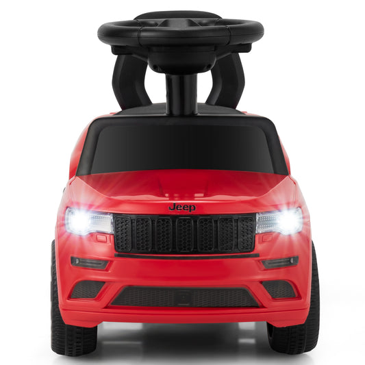 Infans Licensed Jeep Ride on Car Foot to Floor Push Car w/ Under Seat Storage Red