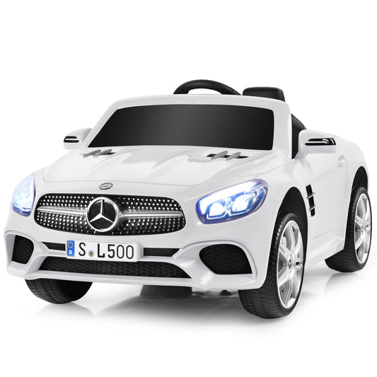 Infans 12V Kids Ride On Car Licensed Mercedes-Benz SL500 w/Remote Control & Music White