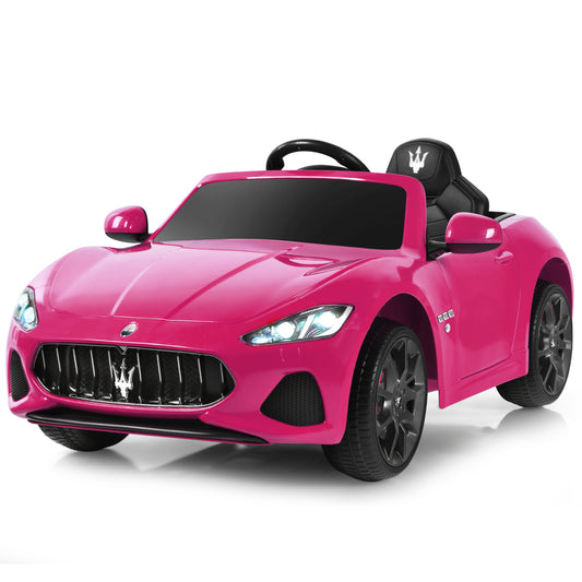 Infans 12V Kids Ride On Car Licensed Maserati GranCabrio w/Remote Control & Music Pink