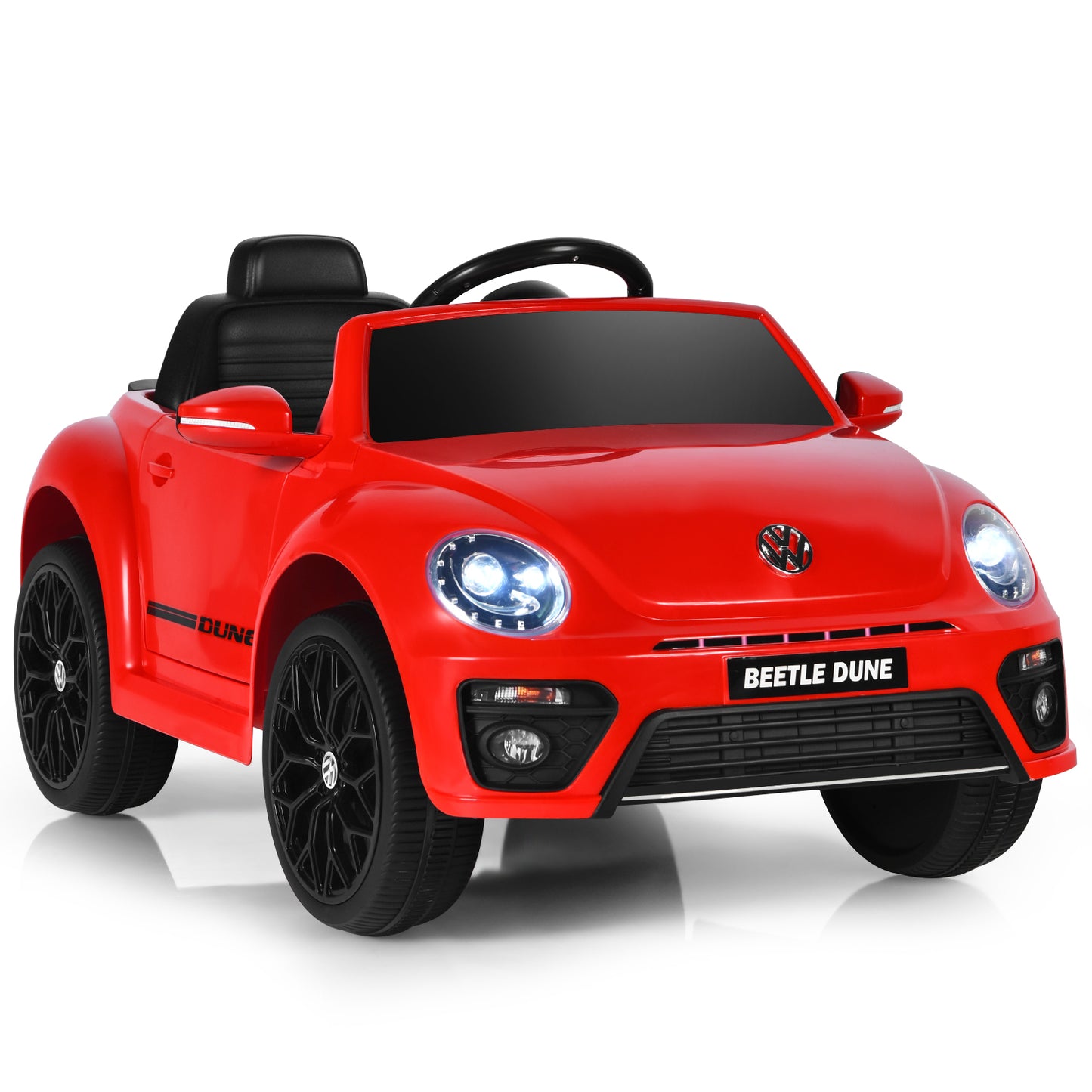 Infans 12V Kids Ride On Car Licensed Volkswagen Beetle w/ Remote Control & Music Red