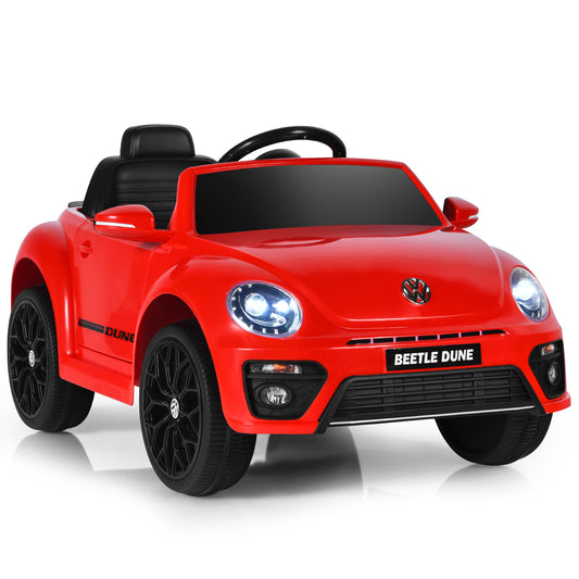 Infans 12V Kids Ride On Car Licensed Volkswagen Beetle w/ Remote Control & Music Red