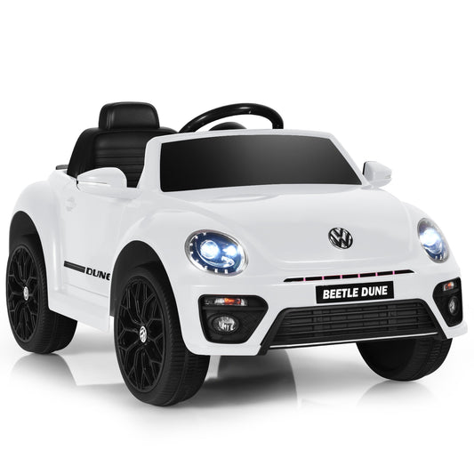 Infans 12V Kids Ride On Car Licensed Volkswagen Beetle w/ Remote Control & Music White