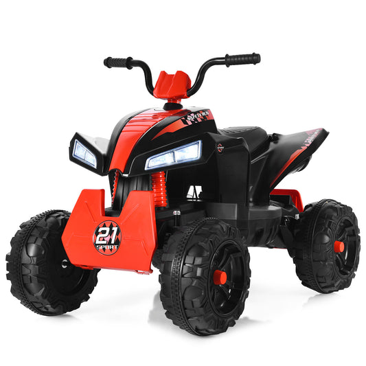 Infans Kids Ride On ATV 4 Wheeler Quad Spring Suspension w/ Lights&Music Black