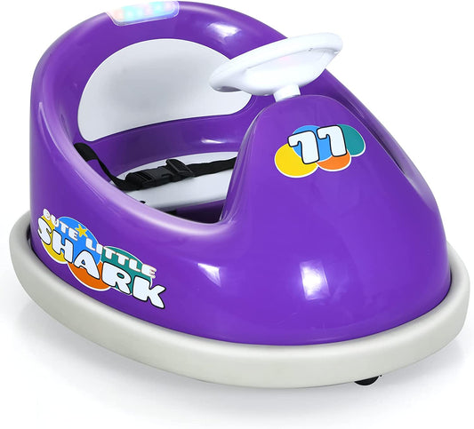 Infans Kids Ride On Car¡ê?6V Bumper Car Electric Vehicles with 2 Driving Modes Purple