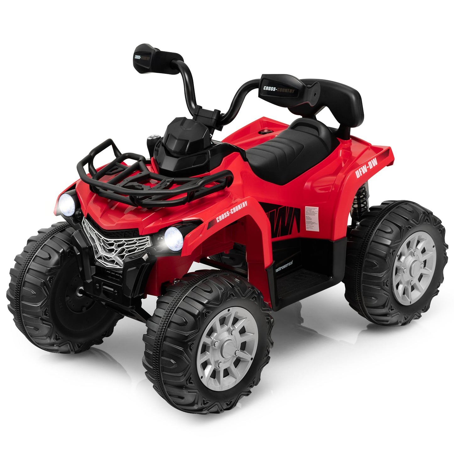 Infans 12V Kids Ride On ATV Electric 4-Wheeler Quad 2 Speeds w/ Mp3 & Headlights Red
