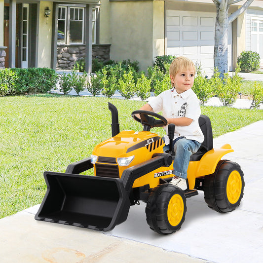 Infans 12V Kids Ride On Excavator Digger Electric Bulldozer Tractor RC w/ Light & Music