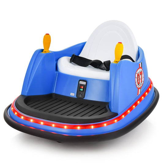 Infans 12V Vehicle 360?? Spin Race Toy Kids Ride On Bumper Car w/ Remote Control Blue