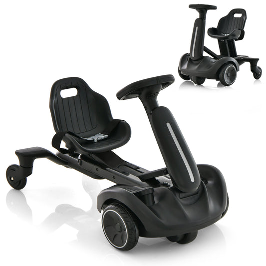 Infans 6V Kids Ride On Drift Car Electric Drifting Go Kart for Kids w/ 360?? Spin Dark