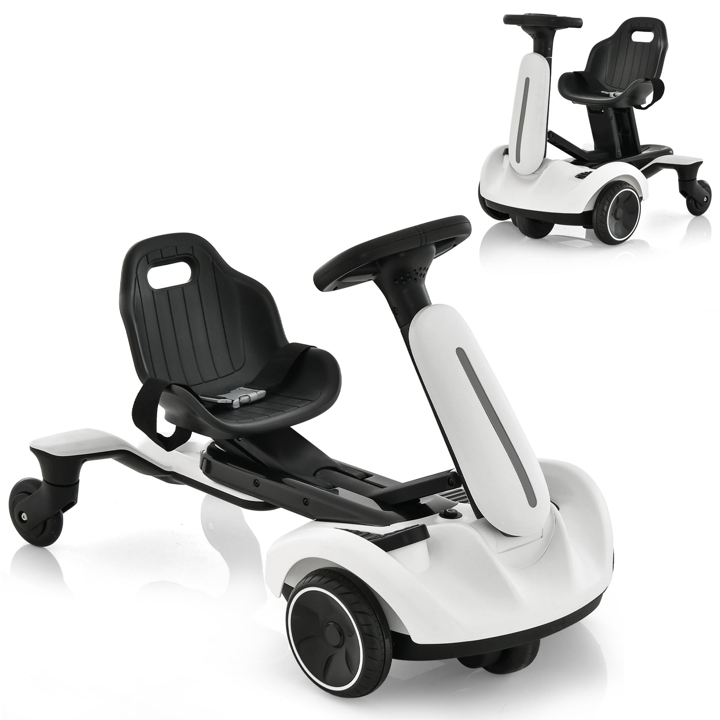 Infans 6V Kids Ride On Drift Car Electric Drifting Go Kart for Kids w/ 360?? Spin RedWhite
