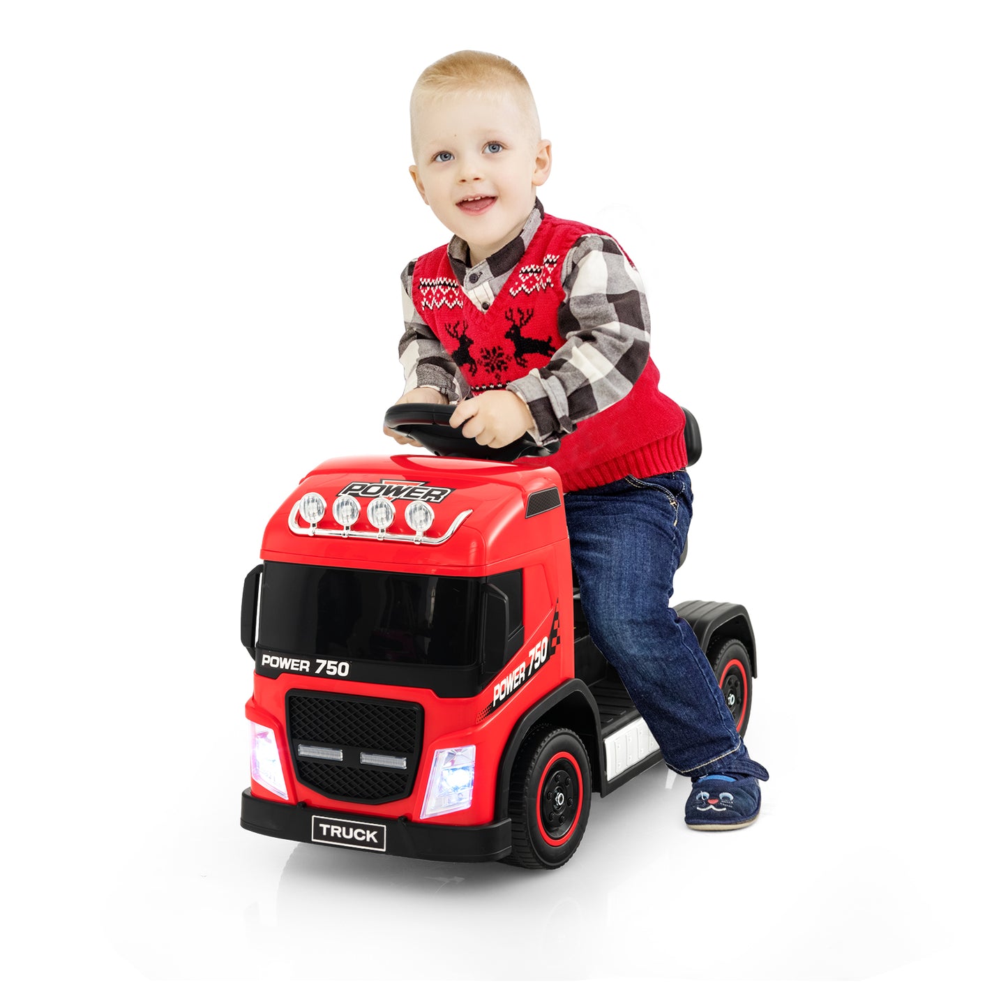 Infans Kids Ride-on Car 6V Toddler Electric Ride-on Truck w/ Adjustable Seat Positions