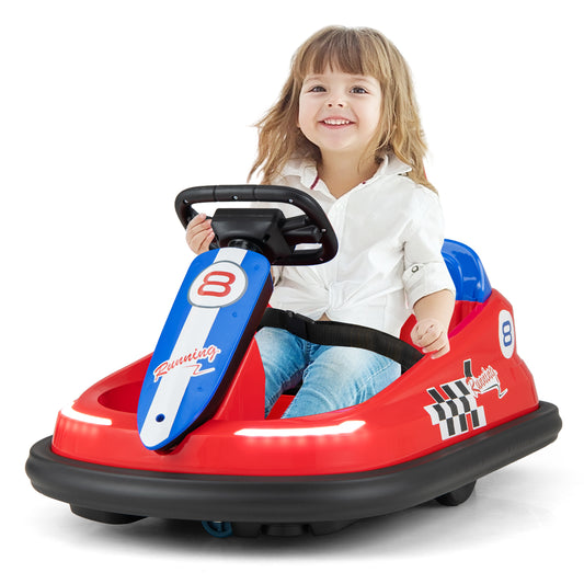 Infans 6V Electric kids Ride-on Bumper Car w/ 360?? Spinning Dual Motors 2 Speeds Red