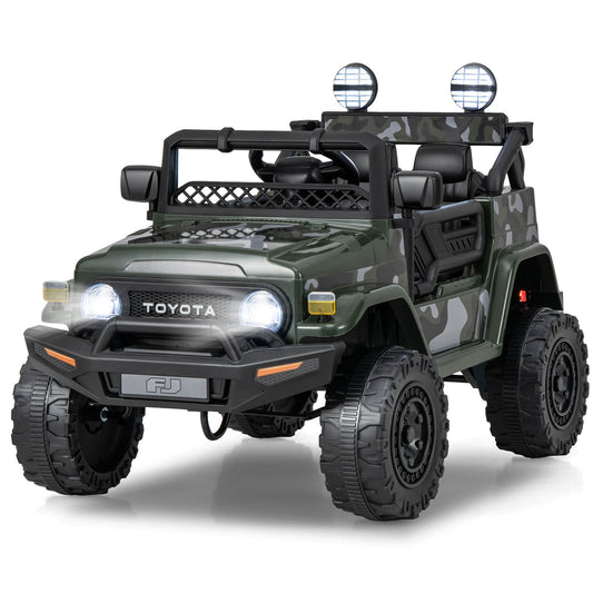 Infans Licensed Toyota FJ Toddler Ride on Car 12V Battery Powered Ride on Truck Camo