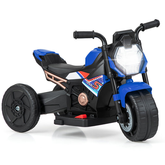 Infans 2-in-1 Kids Electric Motorcycle w/Detachable Training Wheels Headlight & HornBlue