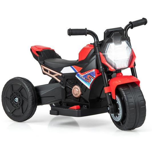 Infans 2-in-1 Kids Electric Motorcycle w/Detachable Training Wheels Headlight & HornRed