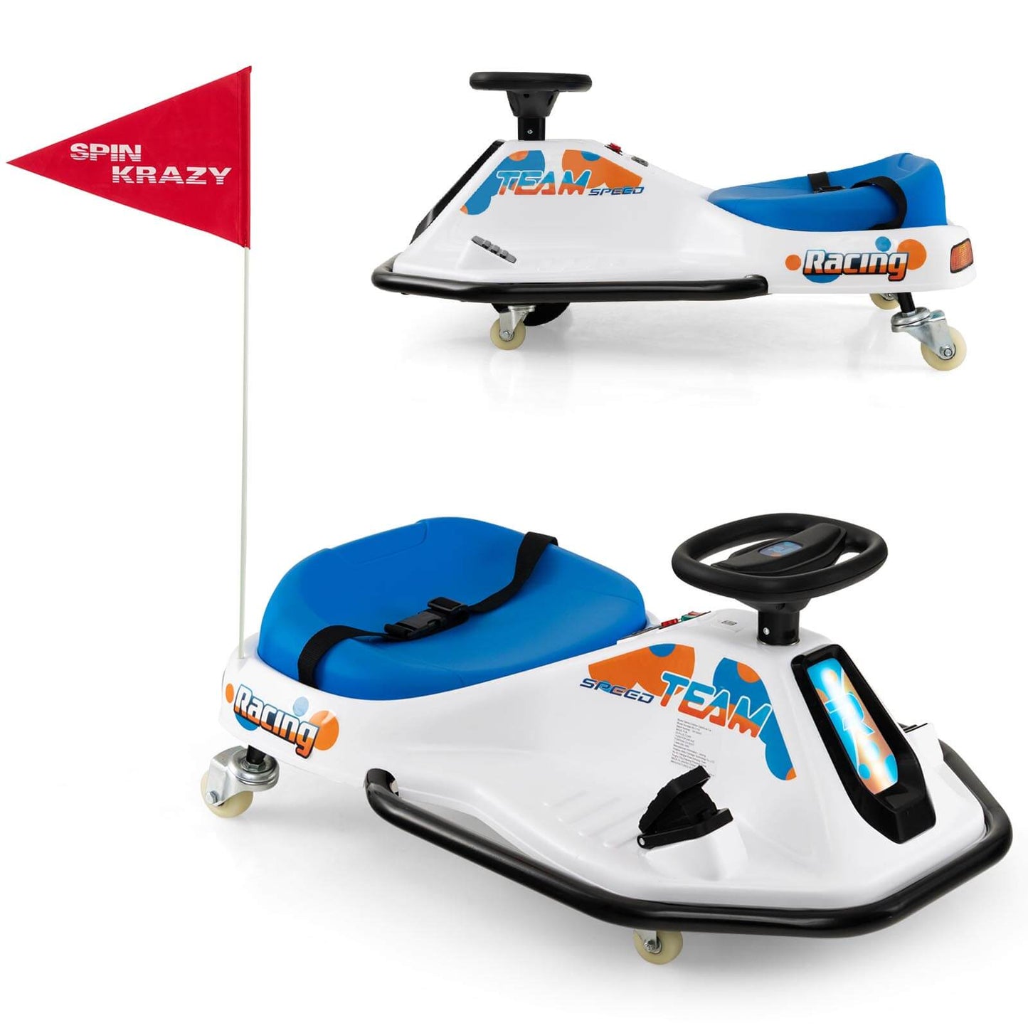 Infans Electric Drifting Go Kart for Kids w/ 360?? Spin Wireless Connection & USB Radio