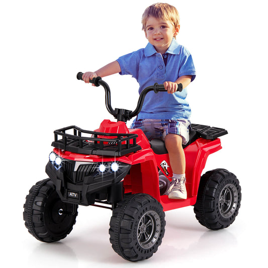Infans Kids Ride On Electric ATV 6V 4-Wheeler Quad Car w/ One-Button Start Tread TiresRed