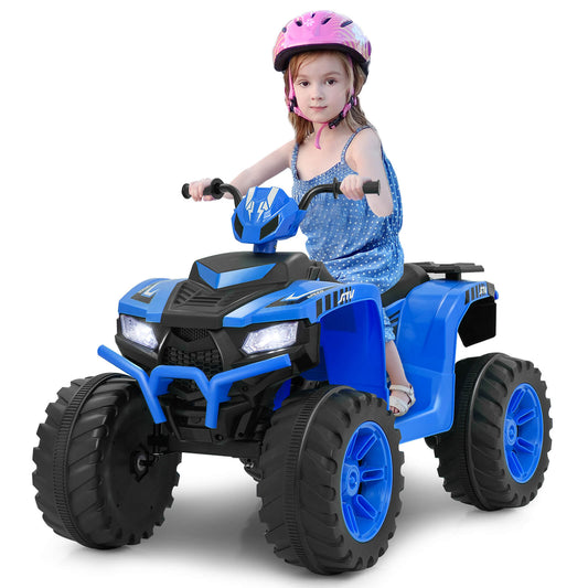 Infans 24V Kids Ride-On Electric ATV 4-Wheeler Quad Car with Wireless ConnectionBlue