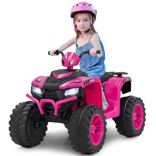 Infans 24V Kids Ride-On Electric ATV 4-Wheeler Quad Car with Wireless ConnectionPink