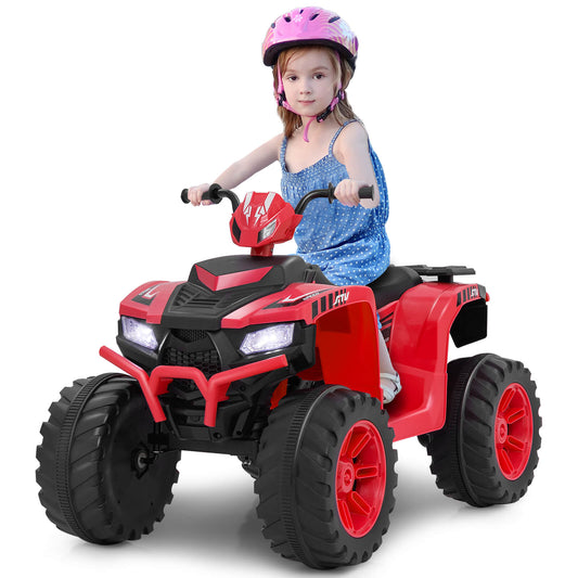 Infans 24V Kids Ride-On Electric ATV 4-Wheeler Quad Car with Wireless ConnectionRed
