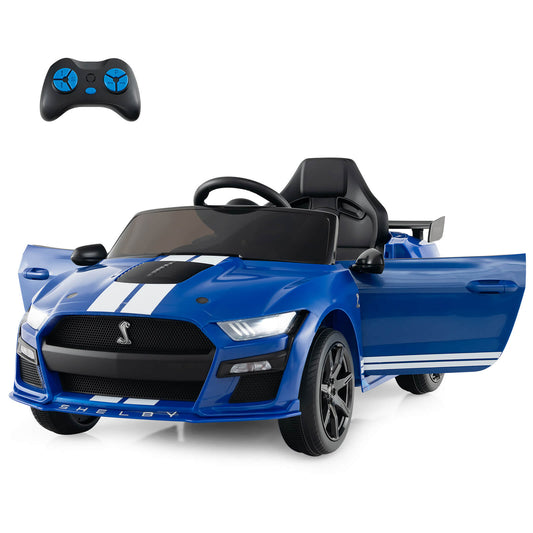 Infans 12V Licensed Ford Mustang Shelby GT500 Kids Ride on Car with Remote ControlBlue