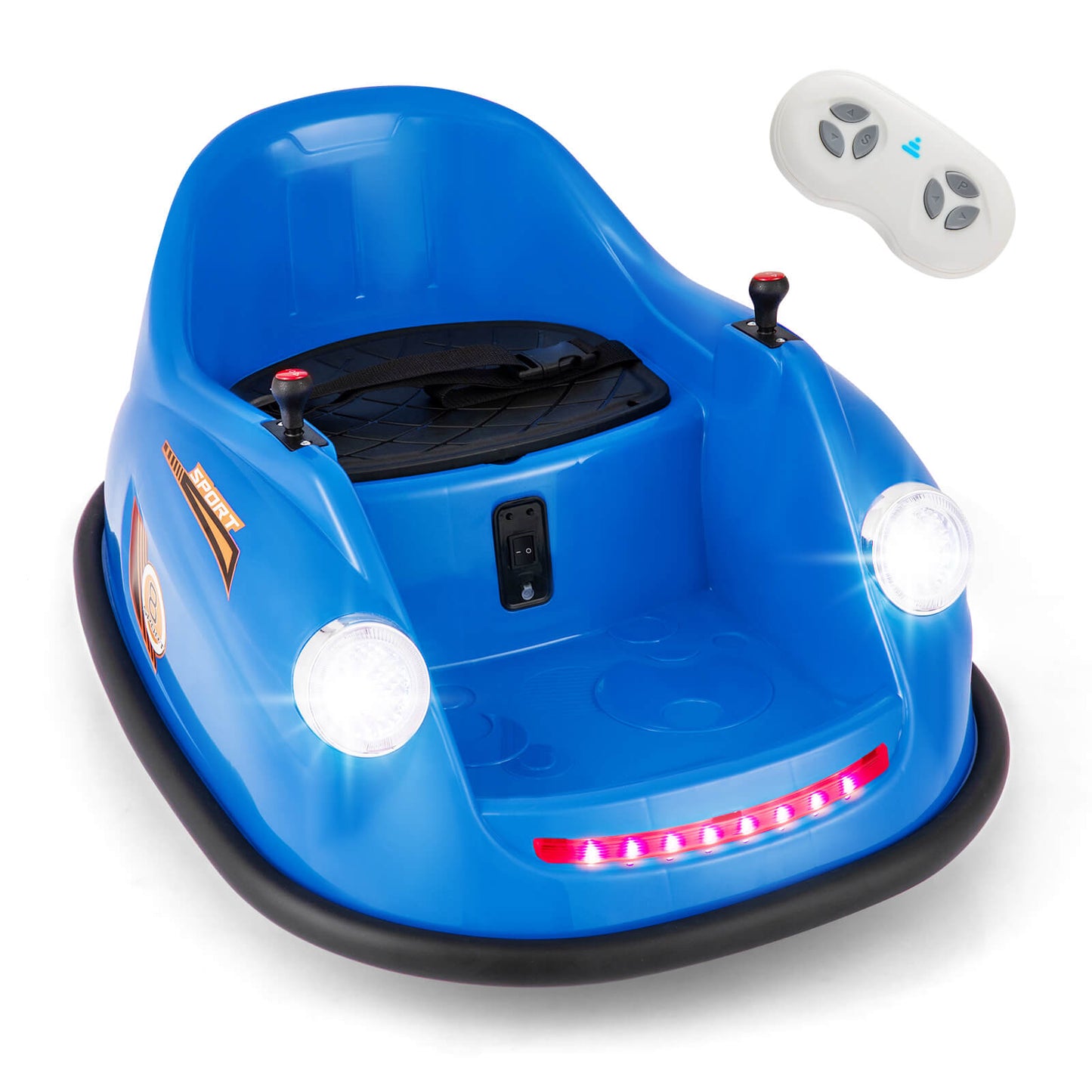 Infans Ride on Bumper Car for Kids with Remote Control 360 Degree Spin LED LightNavy