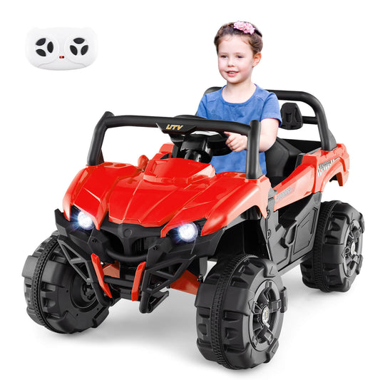 Infans 12V Kids Ride on Truck with Remote Control Slow Start Safety Belt Rear StorageRed