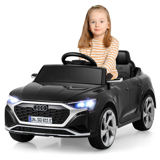 Infans 12V Kids Ride On Car w/Remote Control 4 Wheels Suspension 3 Speeds LED HeadlightBlack