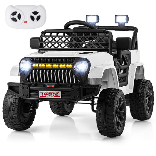 Infans 12V Kids Ride on Truck Car Battery Powered Toddler Electric Vehicle w/ 3 Speeds