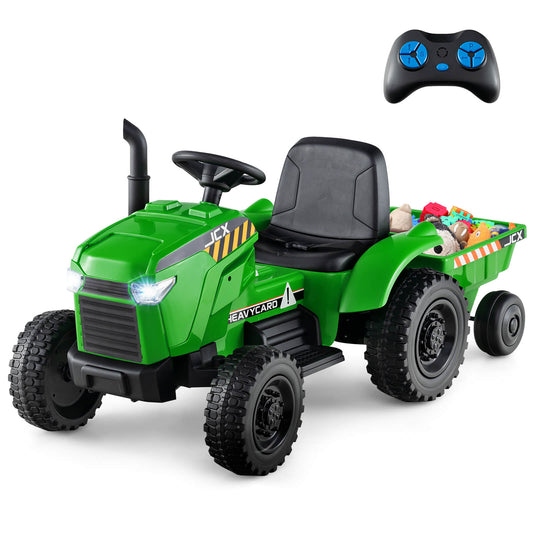 Infans 2-in-1 Kids Ride On Tractor 12V Battery Powered Toy Car w/ Remote ControlGreen