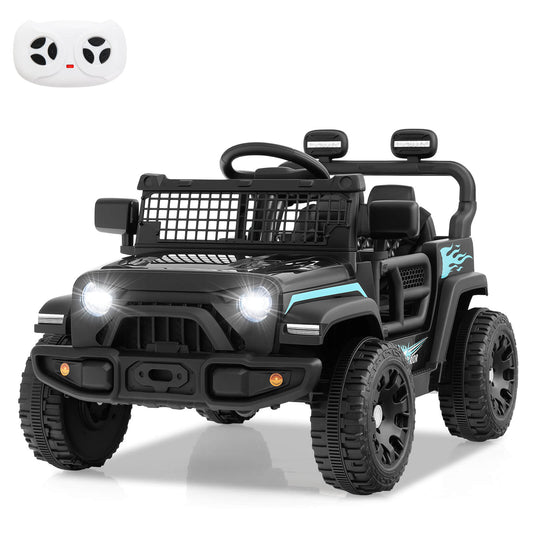 Infans 12V Kids Ride on Truck Car Battery Powered Electric Vehicle with Remote ControlBlack