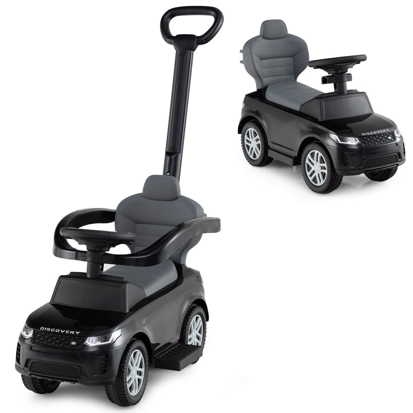 Infans Kids Ride on Push Car with Horn and Start-up Sound Under-seat Storage Push HandleBlack
