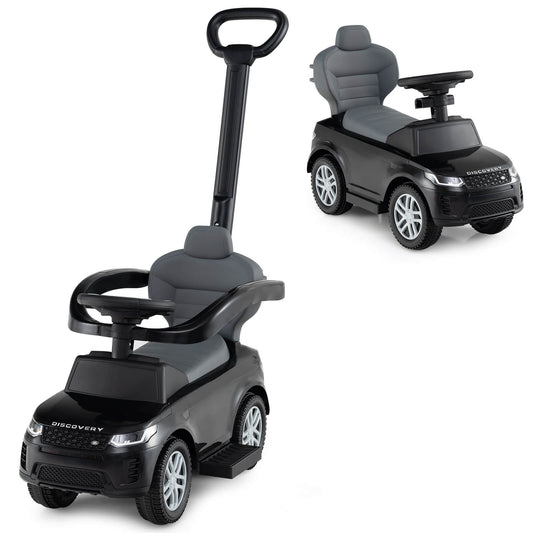 Infans Kids Ride on Push Car with Horn and Start-up Sound Under-seat Storage Push HandleBlack