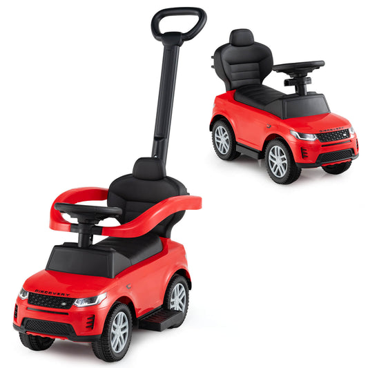 Infans Kids Ride on Push Car with Horn and Start-up Sound Under-seat Storage Push HandleRed