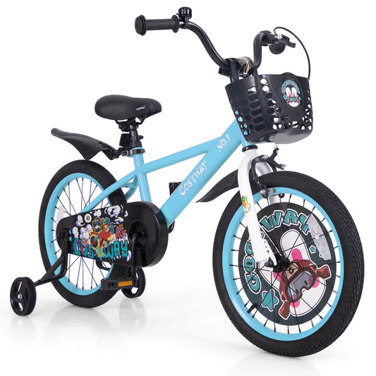 Infans 18inch Kid?¡¥s Bike for 4-8 with Height-Adjustable Handlebar & Saddle HandbrakeBlue