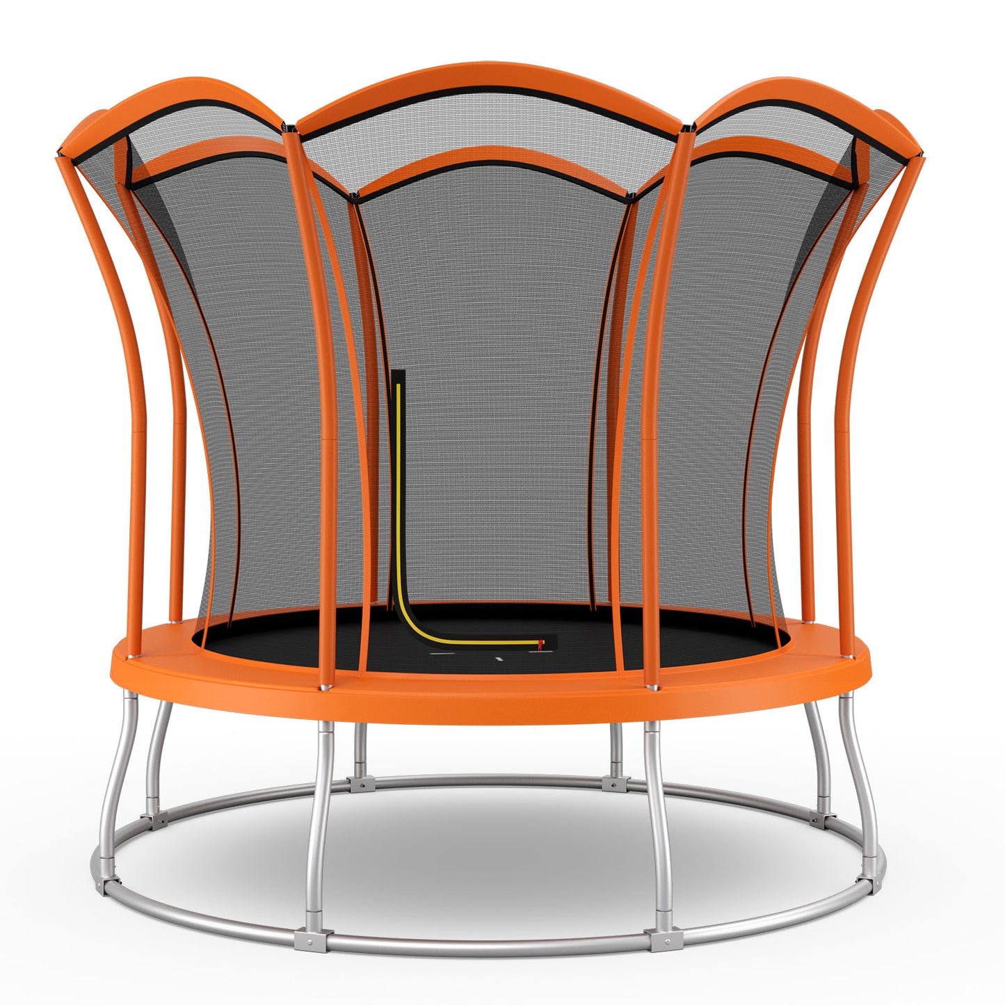 Infans 10FT Recreation Trampoline W/Exclusive Flower Shape Enclosure Net