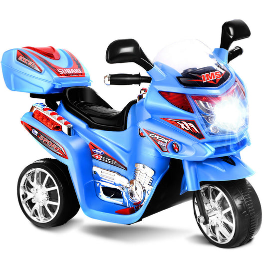 Infans Kids Ride On Motorcycle 3 Wheel 6V Battery Powered Electric Toy Power BicycleBlue