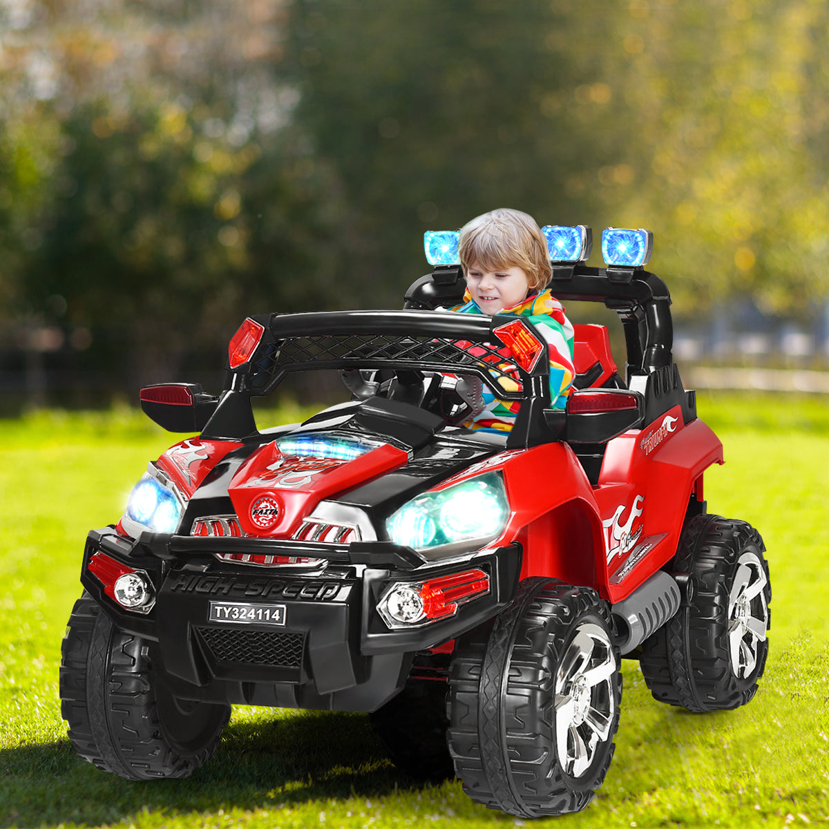 Infans 12V Kids Ride On Truck Car SUV RC Remote w/LED Light MP3 Christmas Gift