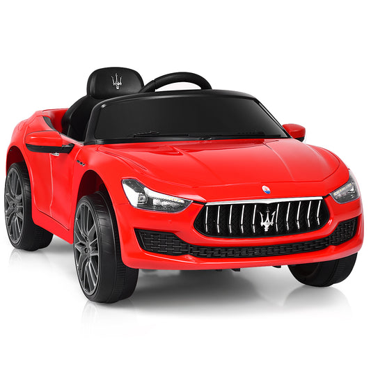 Infans 12V Maserati Licensed Kids Ride on Car w/ RC Remote Control Led Lights MP3 Red