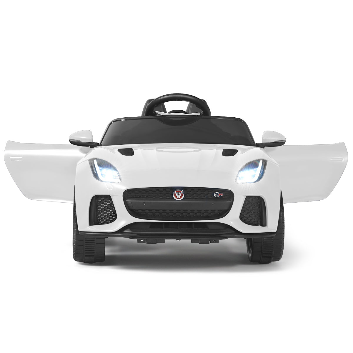 Infans 12V Jaguar F-Type SVR Licensed Kids Ride On Car w/ MP3 & Lights White